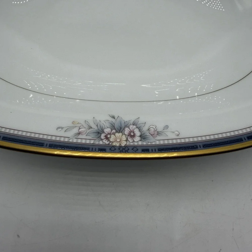 Noritake Ontario 3763 Oval Vegetable Serving Bowl Blue 10
